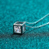 EWYA Real S Sterling Sier 1ct Moissanite Pendant Necklace for Women Party Fine Jewelry Diamond Neck Chain Necklaces Gift