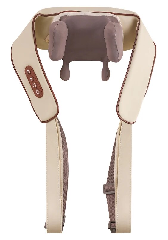 Wireless Electric Shiatsu Neck and Back Massager Shawl Soothing 5D Kneading Massage Pillow Shoulder Leg Body