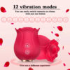35d11d2aae4510b5 Rose Toy Dildo Thrusting Vibrator for Women Egg Clitoris Sucker Stimulator Tongue Licking Wiggle Adults Goods Sucking Sex Female