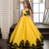 Exclusive New Baby Girl Sleeveless Flower Girl`s White Wedding Dress Children Clothing