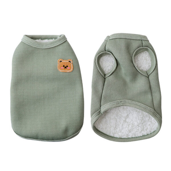 35d8c44358f9c026 Bear Thickened with Veet Dog Clothes Cat Solid T-shirt Clothing Dogs Thin Small Fashion Chihuahua Pug Pet Vest York