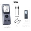 Pracmanu Smart Intelligent 30m Digital Laser Rangefinder Usb Charging Rechargeable Handheld Distance Meters