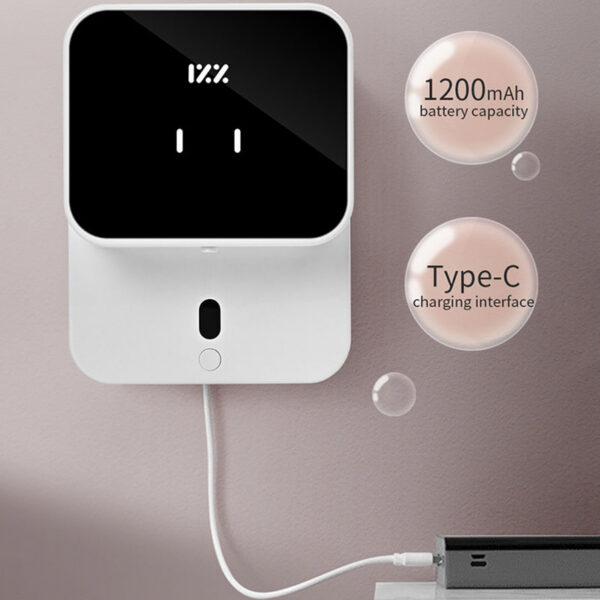 Liquid Soap Dispensers Rechargeable Wall-mounted 280ML Three-Speed Adjustment Automatic Foam Dispenser Hand Sanitizer hine