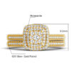 360398e86737649d 2PCS Yellow Gold Moissanite Engagement Rings set For Women 100% Real Pass Diamond Tester Wedding Band Jewelry Lover Couple Gifts