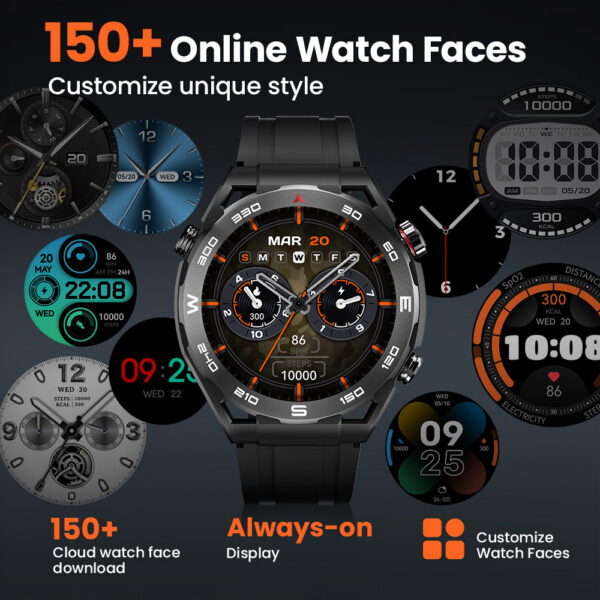 3609175cdc42ee79 HAYLOU R8 Smartwatch 1.43'' AMOLED Display Watch Bluetooth Phone Call Mulitary-grade Toughness Smart Watches for Men