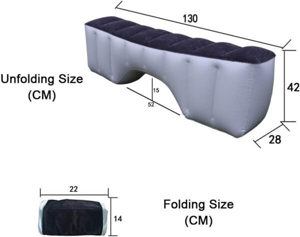 36167d078c9cedde Inflatable Car Air Travel Bed Mattress for Back Seat Gap Pad, 130×28×42 cm Auto Accessories Inflation Bed Without AIR Pump