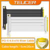 361b0a58a8886649 TEUCER PCI-E 4.0 X16 Riser Cable Video Card EMI Shielded High-Speed Flexible Extender PCI Express Gen 4 GPU Extension Cord