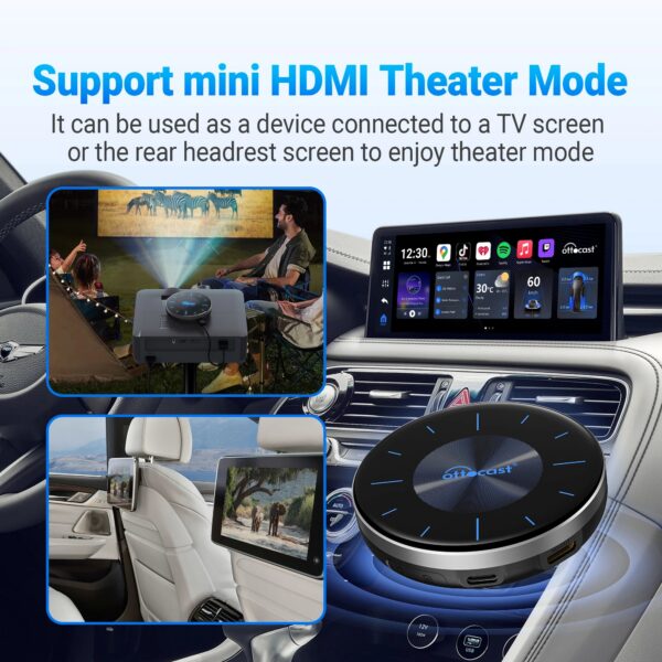 362774bc3fc5847d OttoAIBOX P3 CarPlay AI Box Wireless Android Auto for mini HDMI TV Box Car Accessories for Toyota Kia Hyundai VW