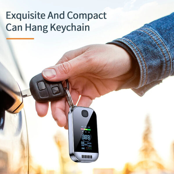 362ad8c26ea6f0a9 NEW Digital Breath Alcohol Tester Professional Breathalyzer With LCD Display USB Rechargeable Electronic Alcohol Tester Keychain
