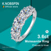 364c47995b704498 KNOBSPIN 5 Stones 3.6CT D Color Moissanite Rings for Women Sparkling Diamonds with Certificates Sterling Sliver Wedding Ring