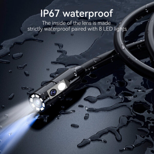 KERUI Industrial Endoscope 4.3 "Single Dual Lens HD 1080P Car Inspection Borescope IP67 Waterproof Sewer Camera With LED