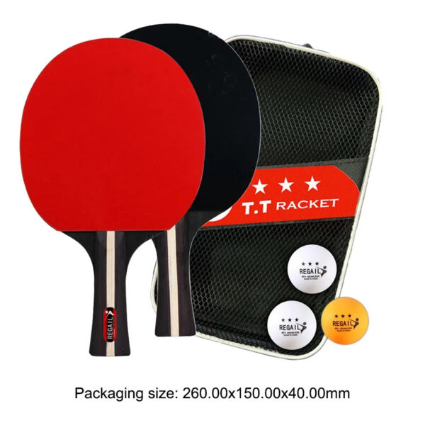 Table tennis paddle professional training 2 bat 3 ball table tennis racket set package 2 players for beginners training competit