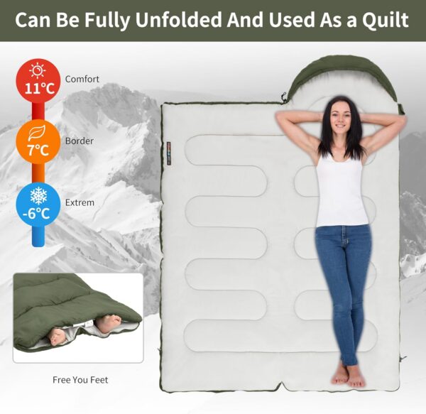 Naturehike Sleeping Bag for Adult,Combine Double Sleeping Bag,Oversized 220×85cm,L and R,3 Season,Ultralight Lightweight Compact with Compression Bag