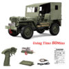 RC 1:10 Military Truck 2.4G 4WD Electric Drive Off-Road Remote Control Car Simulated Vehicle Model Toy for Kid christmas