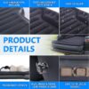 SUV Air Mattress, 9.8 Inch Height Full Size with Mattress 'Wings', USB Wireless Rechargeable Pump & 2 Pillows for Mid/Large SUVs, Road Trips, Camping, Supports 600lbs-2 Year Warranty