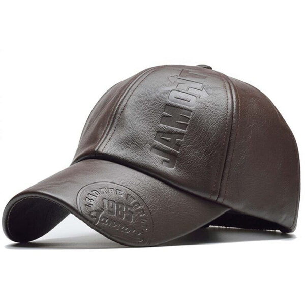369b1bd9657c08af Pu Leathe Letter Printing Baseball Caps Spring and Autumn Outdoor Adjustable Casual Hats Sunscreen Hat