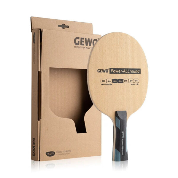 Original GEWO POWER ALLROUND Table Tennis Blade Racket 5 Ply Wood Control Spin Balanced Ping Pong Bat Paddle