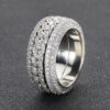 36b0b046650aeed6 HOYON Moissanite Diamond Shape Cuban For Men S Sterling Sier Gold Rings 3 Layers Hip Hop Goregous Sparkling Jewelry