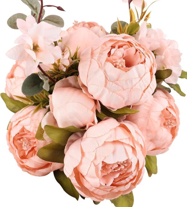 36c0d1ba87020baa Duovlo Springs Flowers Artificial Silk Peony Bouquets Wedding Home Decoration,Pack of 1 (Spring Red)
