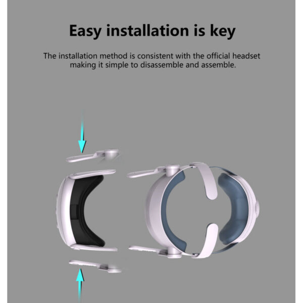 36cc04866965f207 Replaceable Elite VR Headset Improve Comfort Adjustable Head Strap for Meta Quest 3 Accessories Helmet