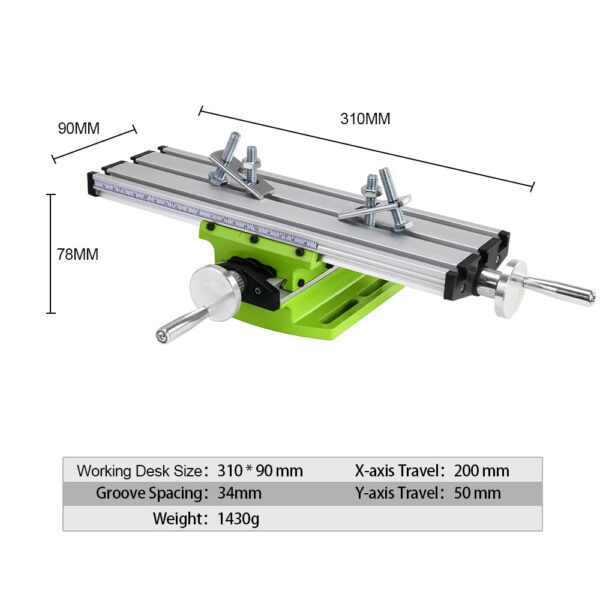 ALLSOME BG-6300 Compound Table Working Cross Slide Table Worktable for Milling Drilling Bench Multifunction Adjustable X-Y
