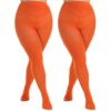 36dfb90bbe0aef47 MANZI Women's 2 Pairs Plus Size Control Top Tights Ultra-Soft Panty Hose