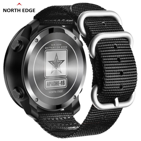 NORTH EDGE APACHE-46 Men Digital Watch Sports Running Swimming Outdoor Sport Watches Altimeter Barometer Compass WR50M