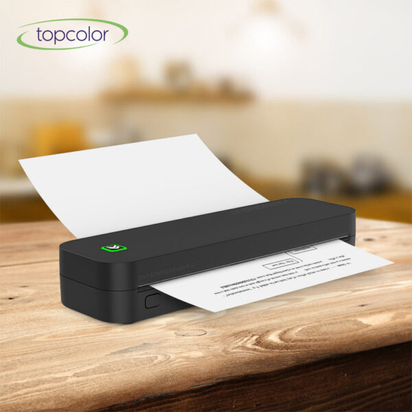 Portable Mini No Ink Printing A4 for Phone PC Tattoo Transfer Printer or 5PK Thermal Paper Rolls