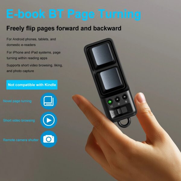 36f95d4553b127de Phone E-Book Page Turner Smart Fingertip Remote Control Video Scrolling Controller Dual Button Portable for Tablet Mobile Phone