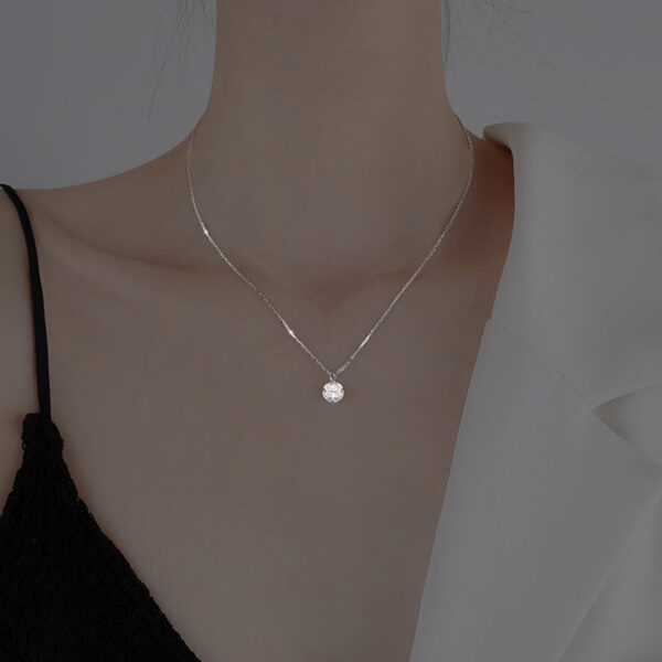 36fb43dc06e828d1 Hot Trendy Sterling Sier AAA Zircon Choker Necklaces Simple Shiny Diamond CZ Pendants For Women Fine Jewelry Wholesale