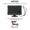 BINWEI 4.3 Inch Car Monitor Easy To Install High-definition Reversing Image Universal hine Screen Display for Camera