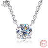 AnuJewel D Color 1ct 2ct 3ct Moissanite Diamond Gold Plated Pendant Necklace For Women Anniversary Gifts Wholesale