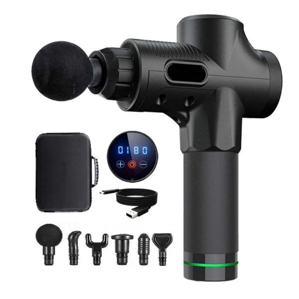 37293850b5230708 Deep Muscle Massage Gun Electric Percussion Pistol Massager For Body Neck Back Leg Fitness Tool 30 Levels