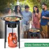 373070c717c999d2 Outvita 150,000 BTU Portable Gas Camping Stove, Outdoor Propane Burner with 20psi Regulator, High Pressure Single Cooker Camp Cooking Home Brewing and Frying