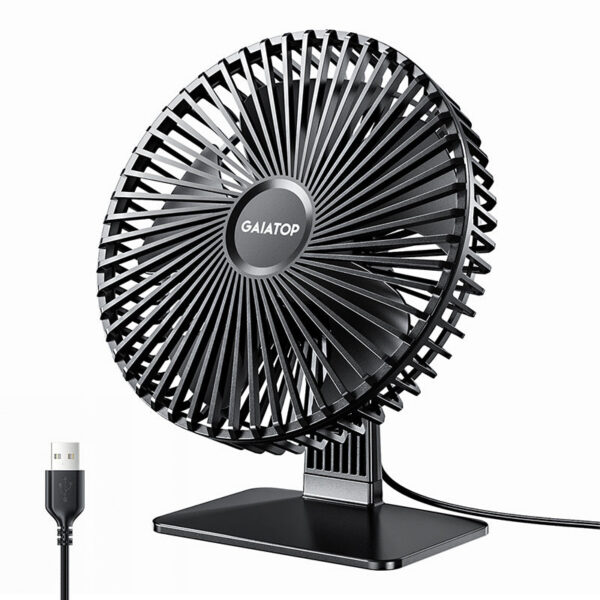 GAIATOP Portable USB 90° Adjustable Coog Fan Mute 4 Speed Adjustment Ultra Quiet Suitable For Home Desk Office