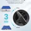 iDOO Air Mattress Queen with Built in Pump, Blow up Mattress, Inflatable Mattress Queen Size for Guests, Home, Camping, 3 Mins Inflation/Deflation, Upgraded Colchones Inflables, Comfort Air Bed