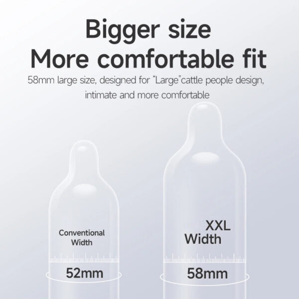 Extra Large 58mm size Ultra Thin Condoms Adults Toys For Men 10pcs XXL G-Spot Penis Sleeve Super Smooth Condones Sex Products