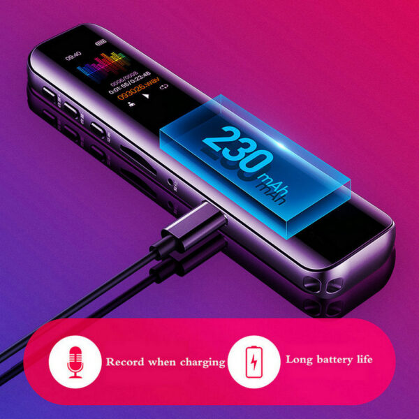 V39 Activated Portable MP3 Player Telephone Audio Recording Dual Arc Microphone Digital Voice Recorder Dictaphone