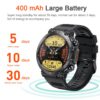 374c5e72d911c566 MELANDA 1.39 Inch HD Bluetooth Call Smart Watch Men Sports Fiess Tracker Heart Monitor 400mAh Smartwatch For Android IOS K56