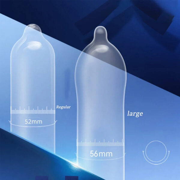 55/56/58/60mm Large Size Condom Natural Latex 50pcs Intimate Penis Sleeves Long Lasting for Men Adult Product Couple Sex Toys
