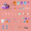 37549cfd2f349955 DIY Making Jewel Rings Magical Kit for Girl Supplies Bead Handmade Princess Pendant Keychain Colored Beans Kid Toy Birthday Gift