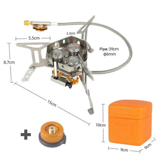 3757932fd9da19d0 Newest Arrival Portable Three Head Windproof Camping Picnic Burner Outdoor Foldable Gas Stove