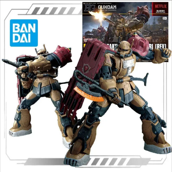 Bandai Original Model Kit HG GUNDAM 1/144 Requiem for Vengeance ZAKU EX Anime Action Figure Assembly Model Toy for Boys