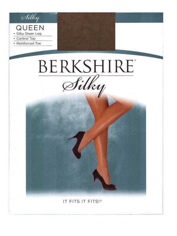 Berkshire Women's Plus-Size Queen Silky Sheer Control Top Pantyhose 4489
