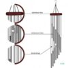375ec7edbc35fcfe 1piece 12 Tubes Aluminum Alloy Wind Chimes with Hook Gold/sier Bells for Outside Home Wedding Party Memorial Decoration Gifts