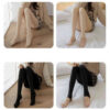 375efeeef96deebc 200g Thick Warm Tights For Winter Women Pantyhose Fleece Lined Thermal Stockings Unbreakable Seamless Leggings Girl Black Khaki 211204