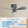 12000mAh Portable Ceiling Fans Outdoor Camping Fan Tent Air Circulator Cooler Rechargeable Electric Fan Remote Control LED Light