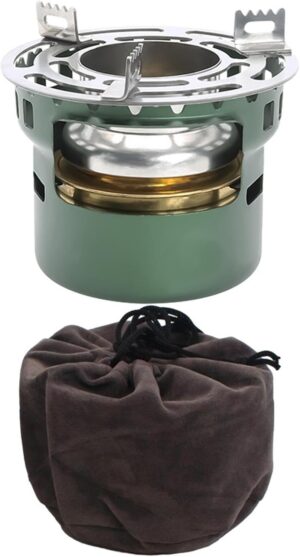 3777a65ff325a624 Luwecf Mini Portable Camping Stove Fishing Stove Camping Cooking Stove Outdoor Stove with Storage Bag Hiking Stove Alcohol Stove with Pot Holder for Camping Hiking Traveling Fishing Picnic