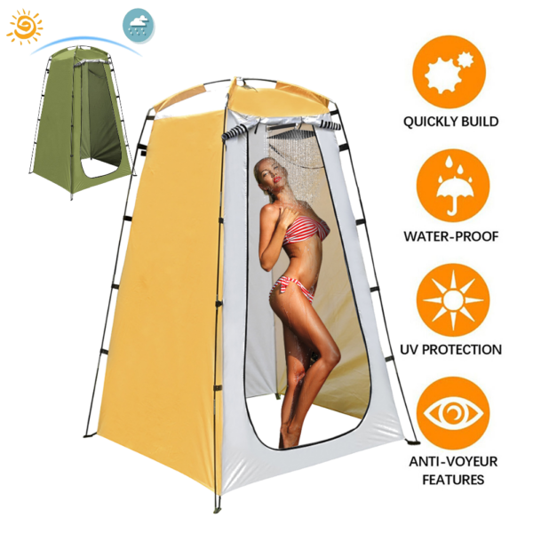 Portable Privacy Tent Outdoor Waterproof Changing Room Shelter for Camping Hiking Folding Beach Toilet Shower Bathroom