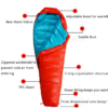 3796c364c926303c Outdoor Ultralight Warm Goose Down Filled Adult Mommy Style Travel Sleeping Bag Camping Hiking